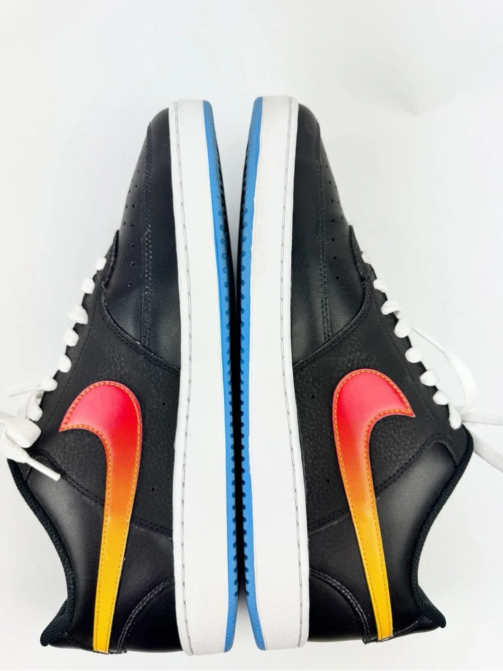 Nike Court Vision Low 'Black Gradient' sneakers Red & Yellow Gradient Swoosh